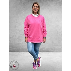 KAFFE CURVE Sweatshirt Pink Power
